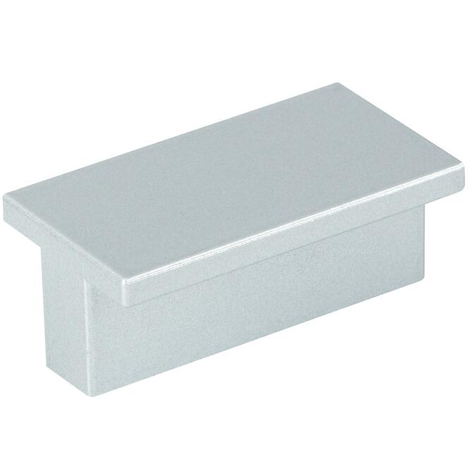 Úchytka rozteč 32 mm plast strieborná