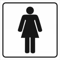Nálepka informačná transparentná – WC ženy