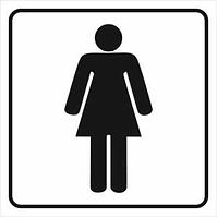 Nálepka informačná transparentná – WC ženy