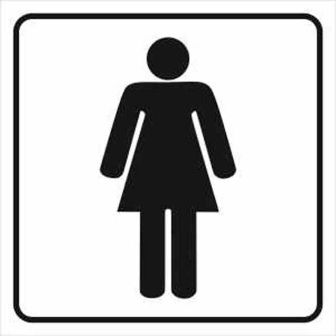 Nálepka informačná transparentná – WC ženy