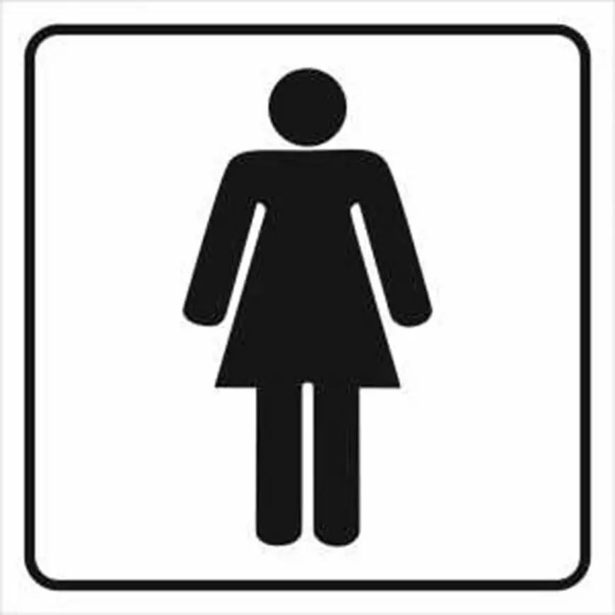 Nálepka informačná transparentná – WC ženy