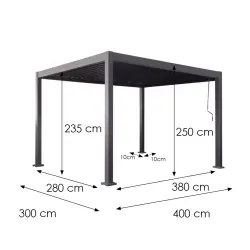 Záhradný pavilón / pergola Merkury 3x4x2.5m