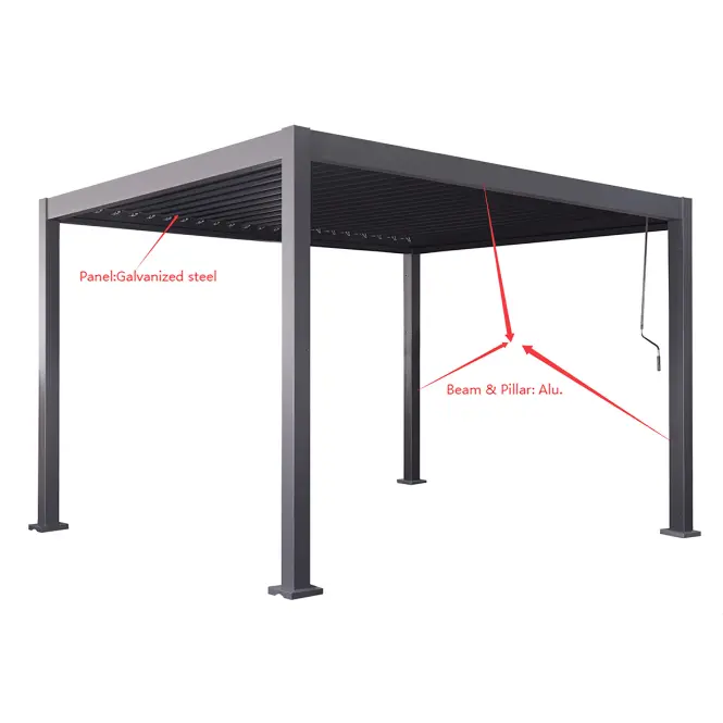 Záhradný pavilón / pergola Merkury 3x4x2.5m,17