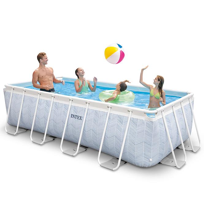 Obdĺžnikový bazén s rámom 4x2x1 m Chevron 26780NP