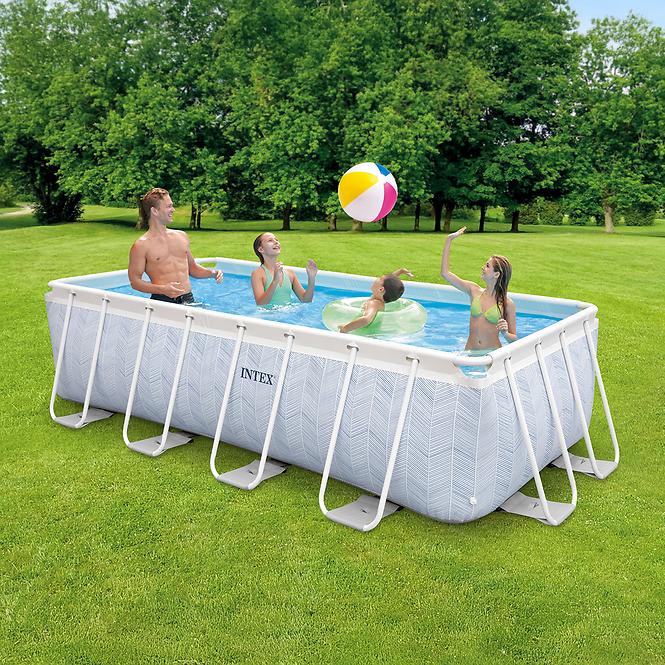 Obdĺžnikový bazén s rámom 4x2x1 m Chevron 26780NP