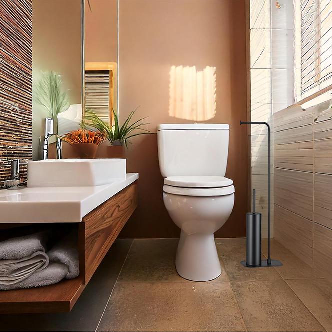 Stojanová WC súprava Nn8163b 20x15x71cm čierna