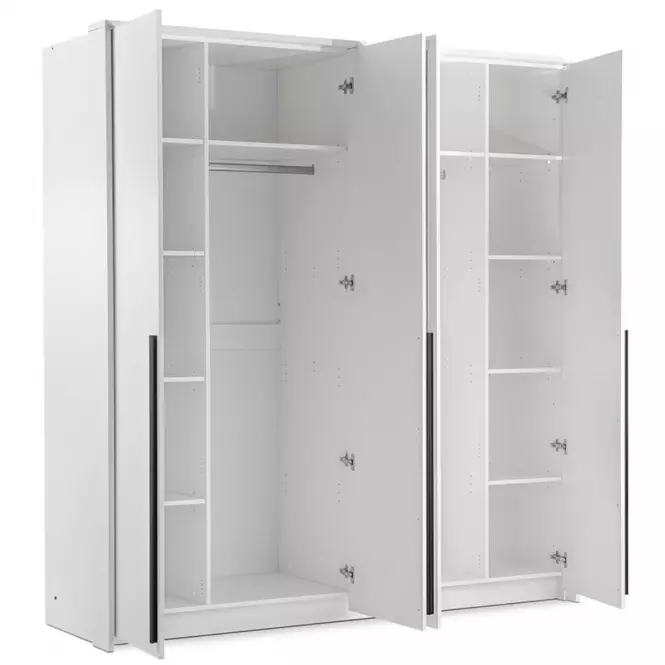 Skriňa Naomi 210 biela/zrkadlo