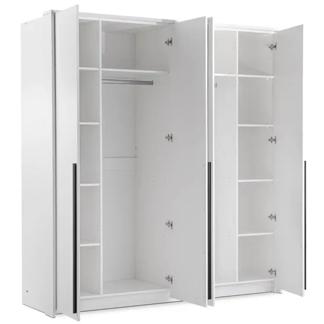 Skriňa Naomi 210 biela/zrkadlo,5
