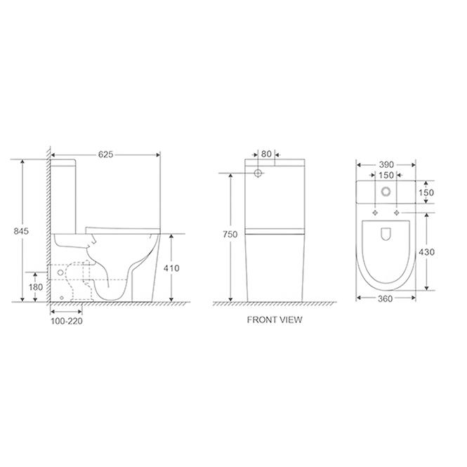Wc Kombi Hass Rimless s doskou volne padajúca vírivé preplachovanie