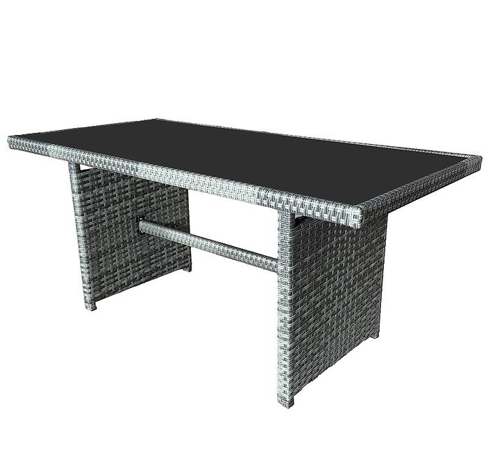 Komplet technoratanový Napoli šedá,6