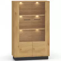 Vitrína Modesto 03 Dub/čierna