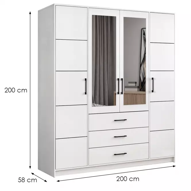 Skriňa Belluno 200 biela
