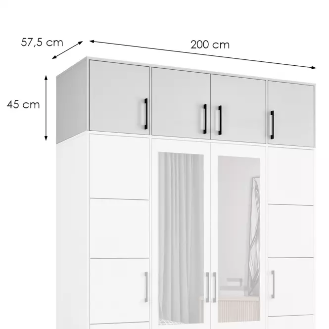 Nadstavec Belluno 200 biela