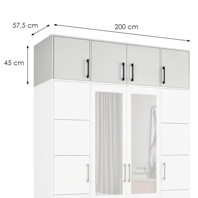 Nadstavec Belluno 200 biela,2