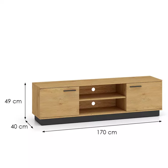 TV stolík MODESTO 06 dub/čierna,2