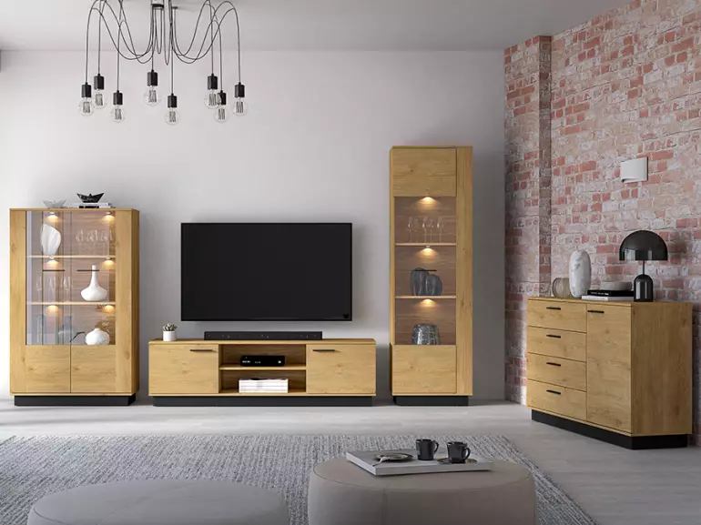TV stolík MODESTO 06 dub/čierna,9