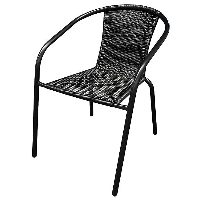 Technoratanová stolička Bistro XT1101 čierna