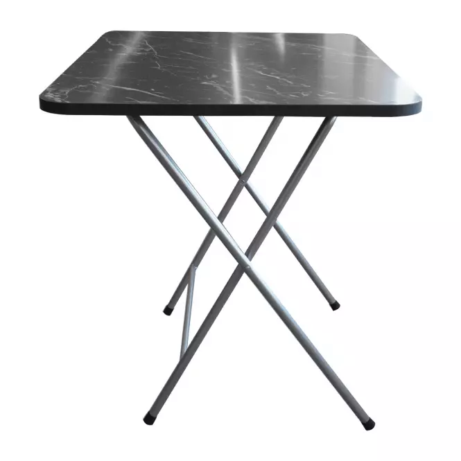 Skladací Stôl Root 80x60 Čierny Mramor,4