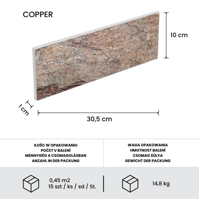 Prírodný Obkladový Kameň Copper,5