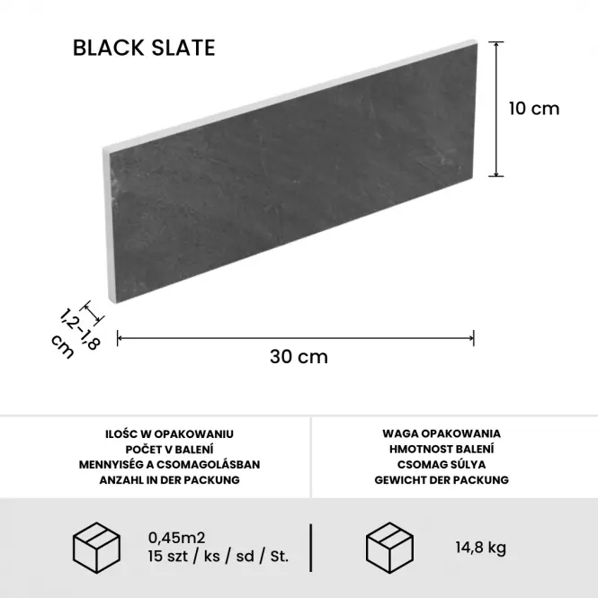 Prírodny Obkladový Kameň Black Slate 