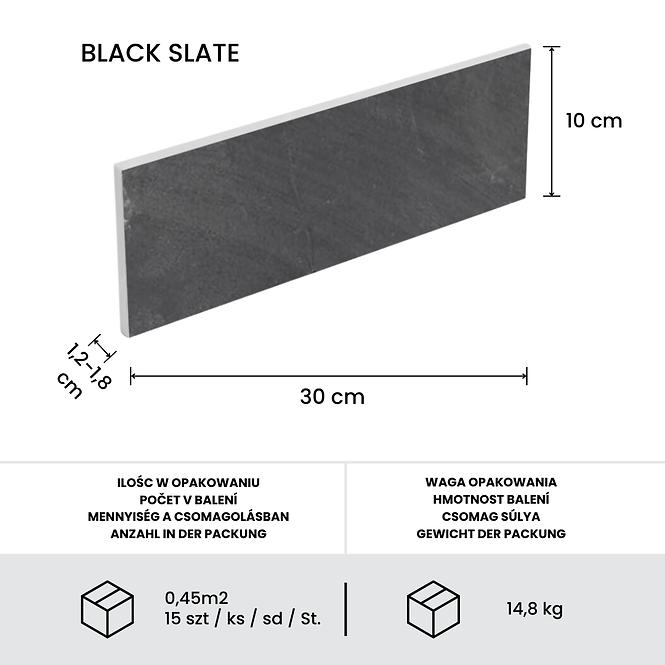 Prírodny Obkladový Kameň Black Slate 