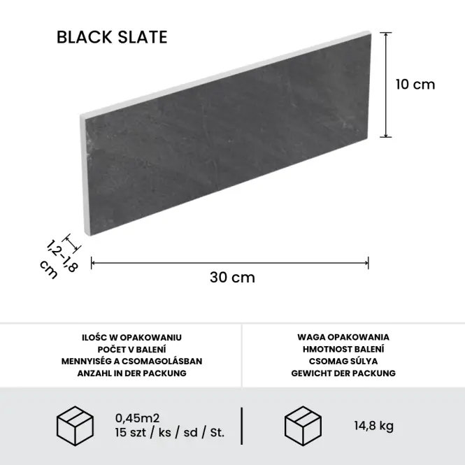 Prírodný Obkladový Kameň Black Slate,5