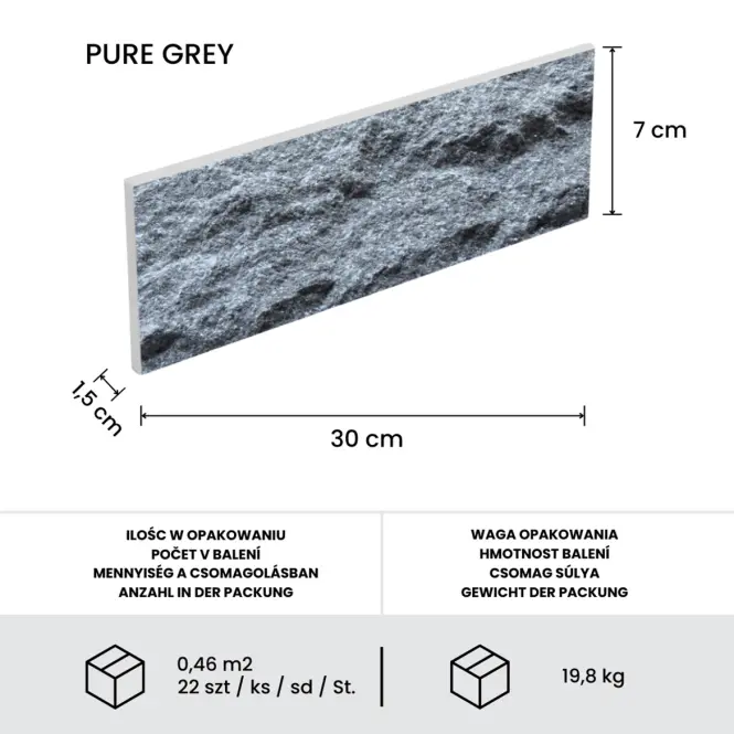 Prírodný Obkladový Kameň Mramor Pure Grey,3