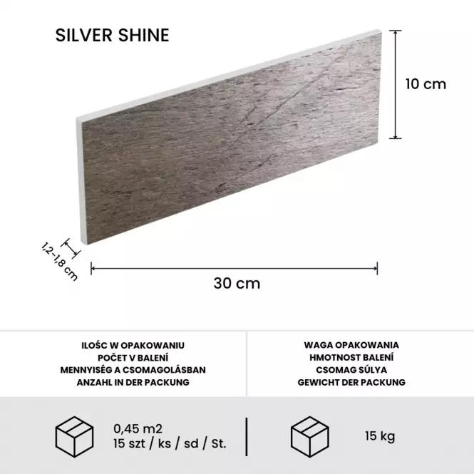 Prírodny Obkladový Kameň Silver Shine