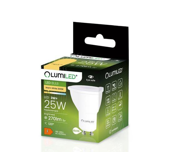 Žiarovka Lumiled LED GU10 3W 270LM 120ST. CB