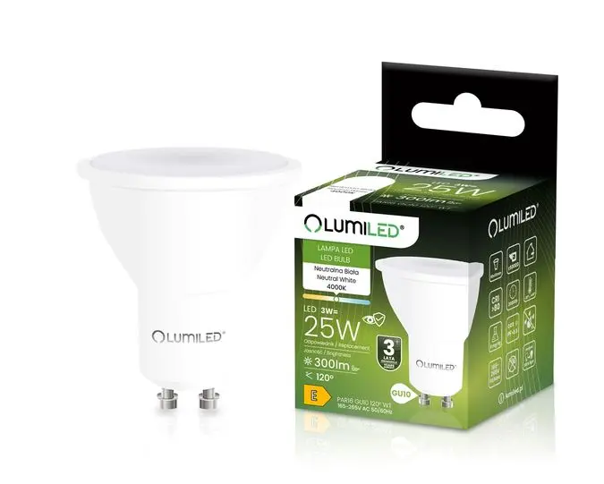 Žiarovka Lumiled LED GU10 3W 120ST. NB