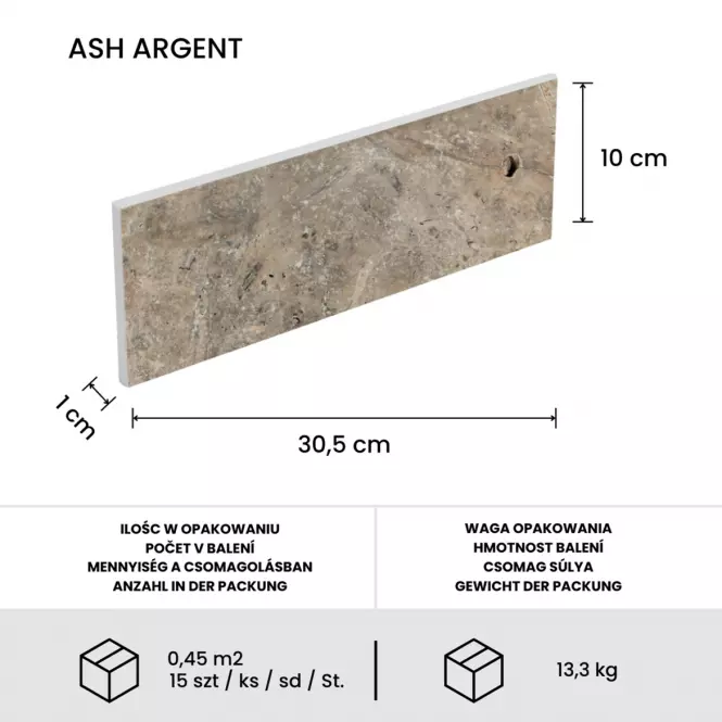 Prírodny Obkladový Kameň Trawertyn Ash Argent