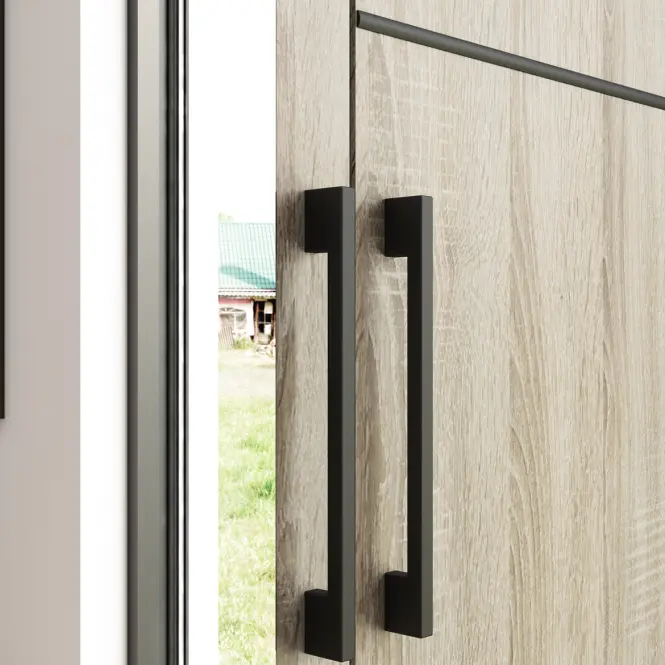 Skriňa Bollate 3 150 cm so zrkadlom – sonoma, trojdverová, zásuvky,6
