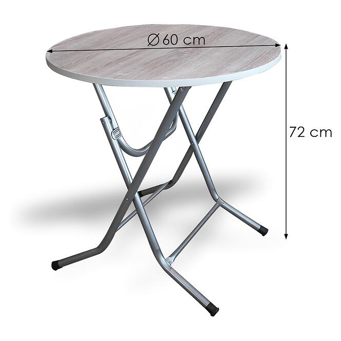 Skladací Stôl JUPITER 70Q prírodný,2