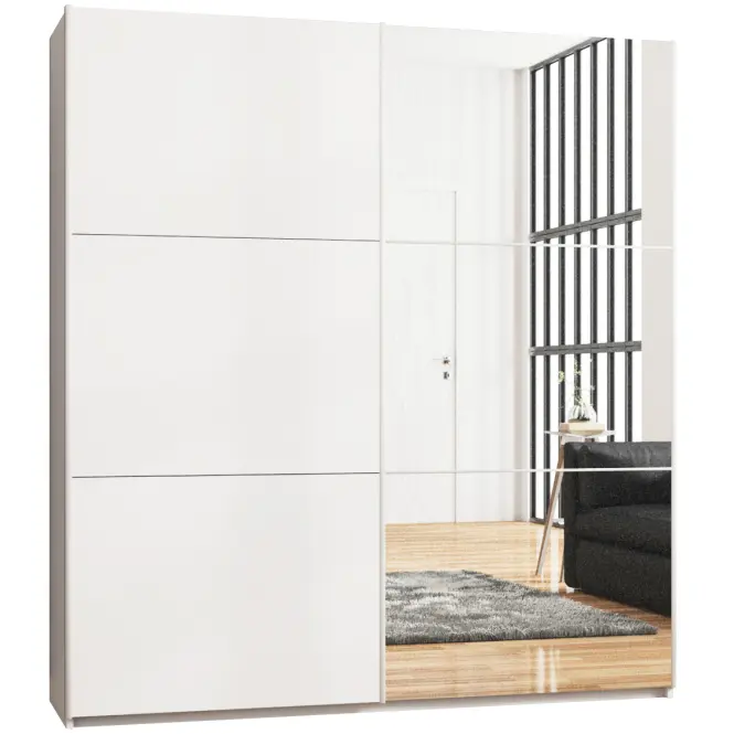 Skriňa Vigo 120 Biela/zrkadlo,5
