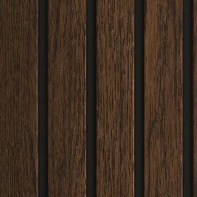 Lamelový panel FRONTO V-BLACK Orech 0,25x2,95 m