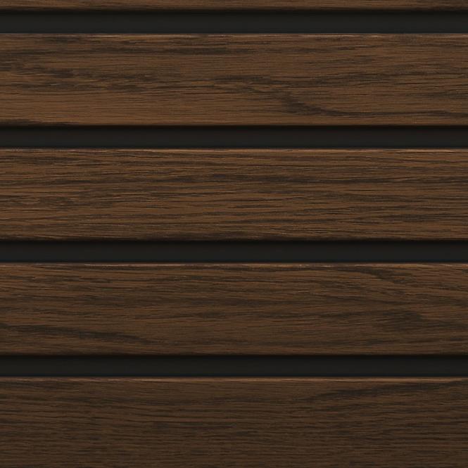Lamelový panel FRONTO V-BLACK Orech 0,25x2,95 m