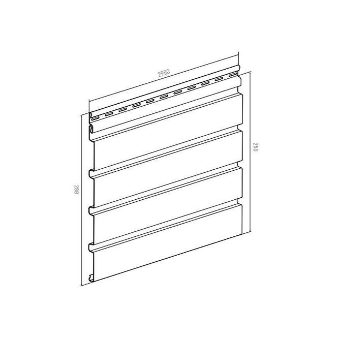 Lamelový panel FRONTO V-BLACK Orech 0,25x2,95 m