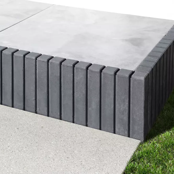 Palisádový obrubník Tetron grafit 6x30x51 cm