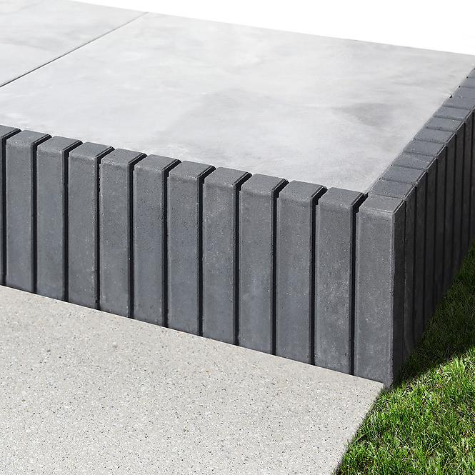 Palisádový obrubník Tetron grafit 6x30x51 cm