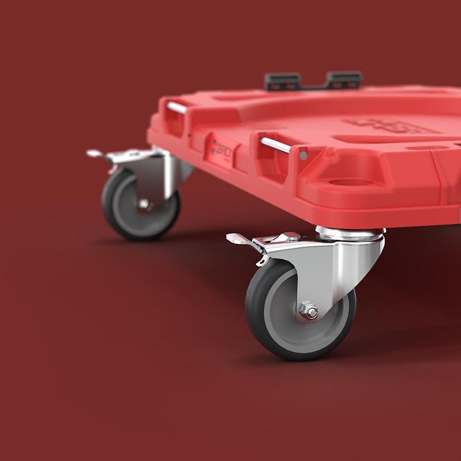 Qbrick System Pro Platformový Prepravný Stol Ultra HD Red
