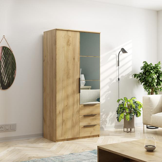 Skriňa Florencja craft zlatý 100x215