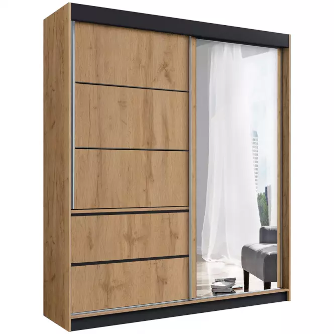 Skriňa craft zlatý 150x215