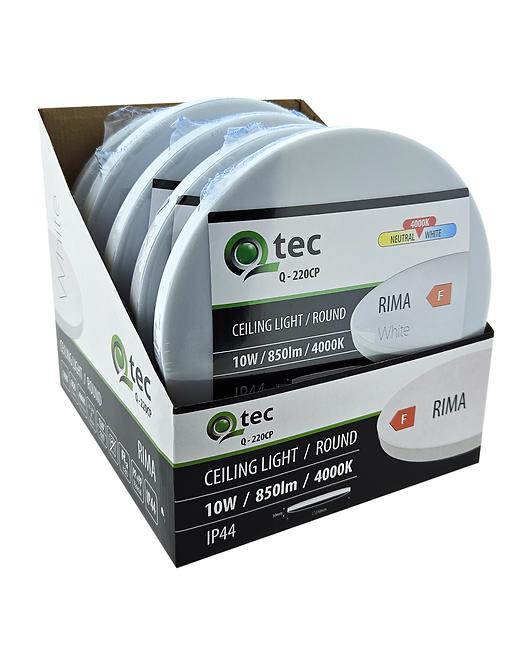 Stropné svietidlo LED QTEC Q-220CP Rima 10W 4000K biela,3