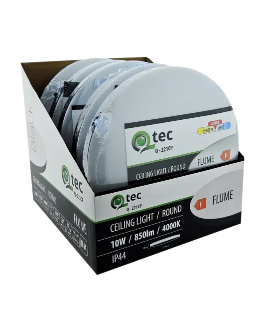Stropné svietidlo LED QTEC Q-221CP Flume 10W 4000K čierna,5