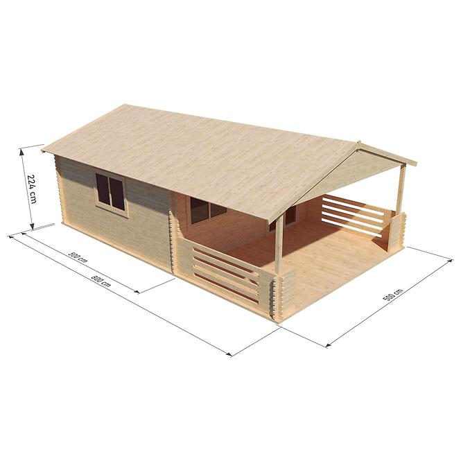 Záhradný domček Kira 5x8 m s podlahou
