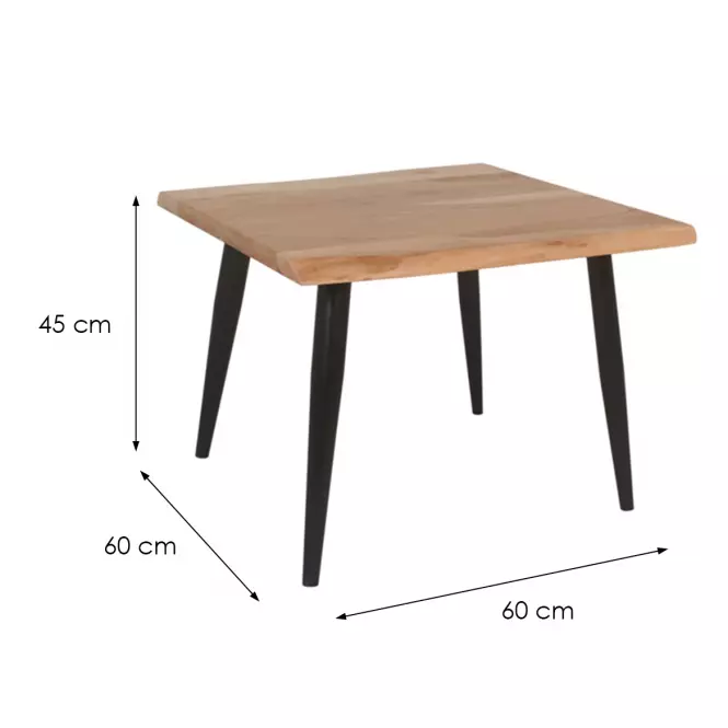 Konferenčný stolík Hector 60 9498 Prírodná/Čierna