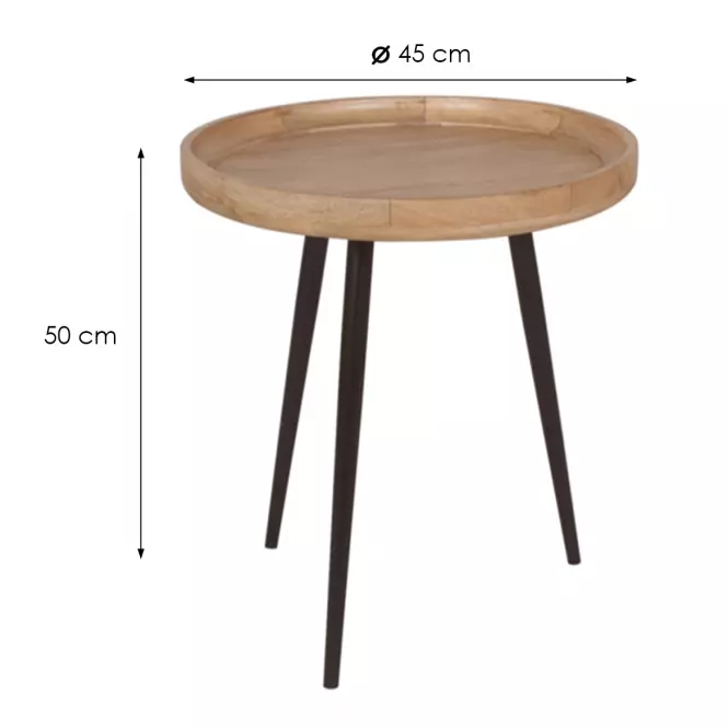 Konferenčný stolík Olaf 3 9496 Prírodná/Čierna
