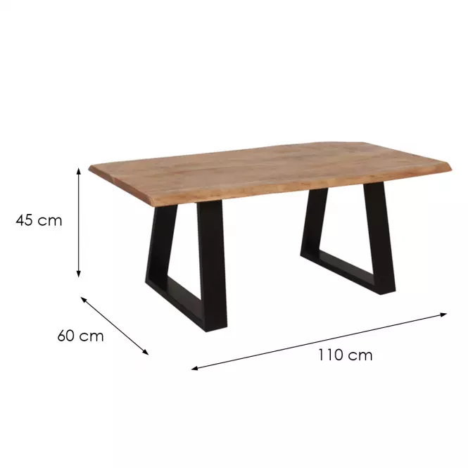 Konferenčný stolík Hector 110 9499 Prírodná/Čierna