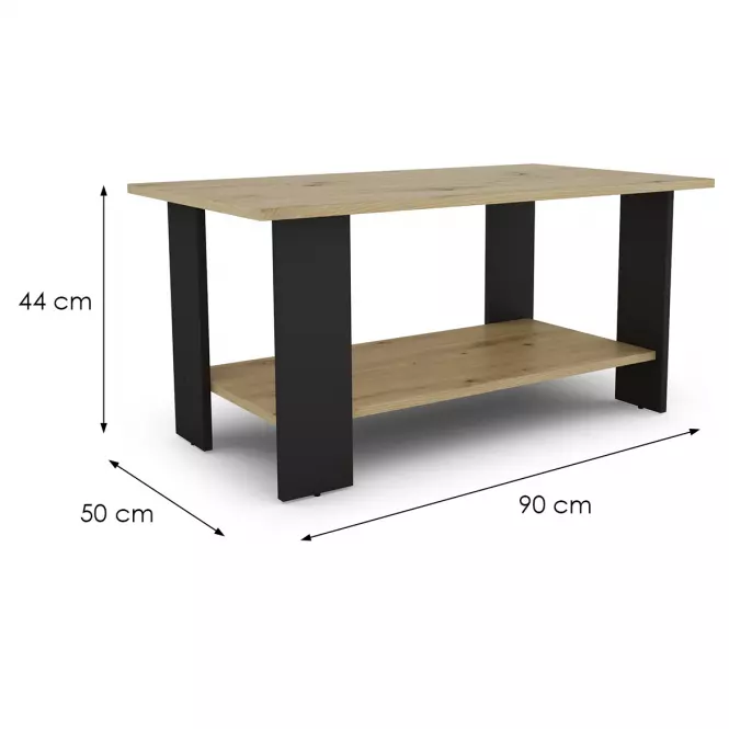 Konferenčný stolík Vero Artisan/Čierna
