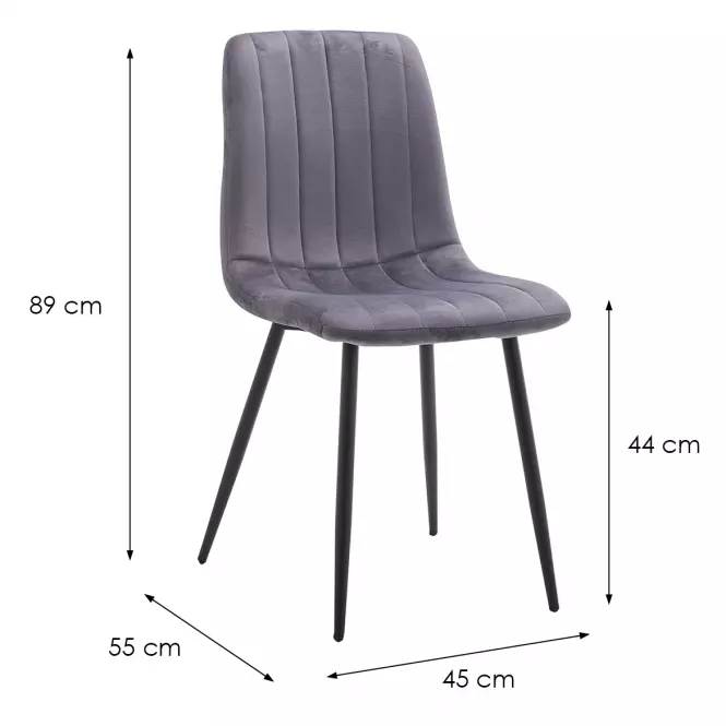 Stolička Stebs 9529 sivá